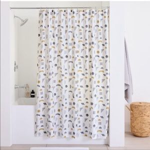 West Elm Organic Mid-Century Geo Shower Curtain